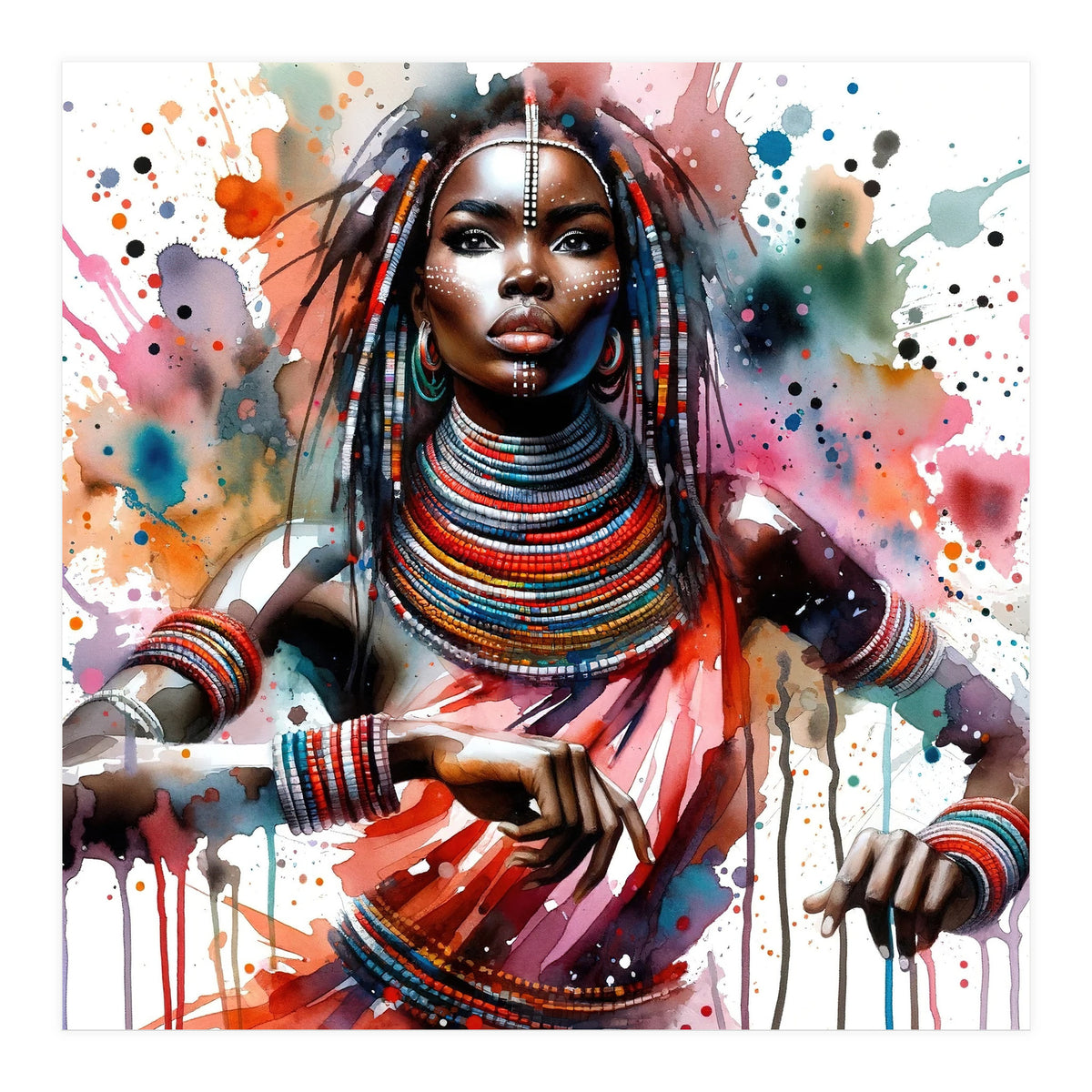 Beaded Majesty Dancer Portrait (Print Only)