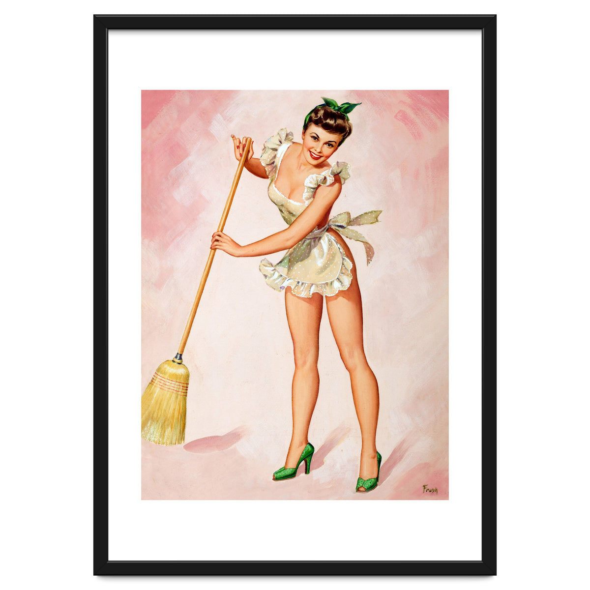 Sexy Pinup Mate On The Work