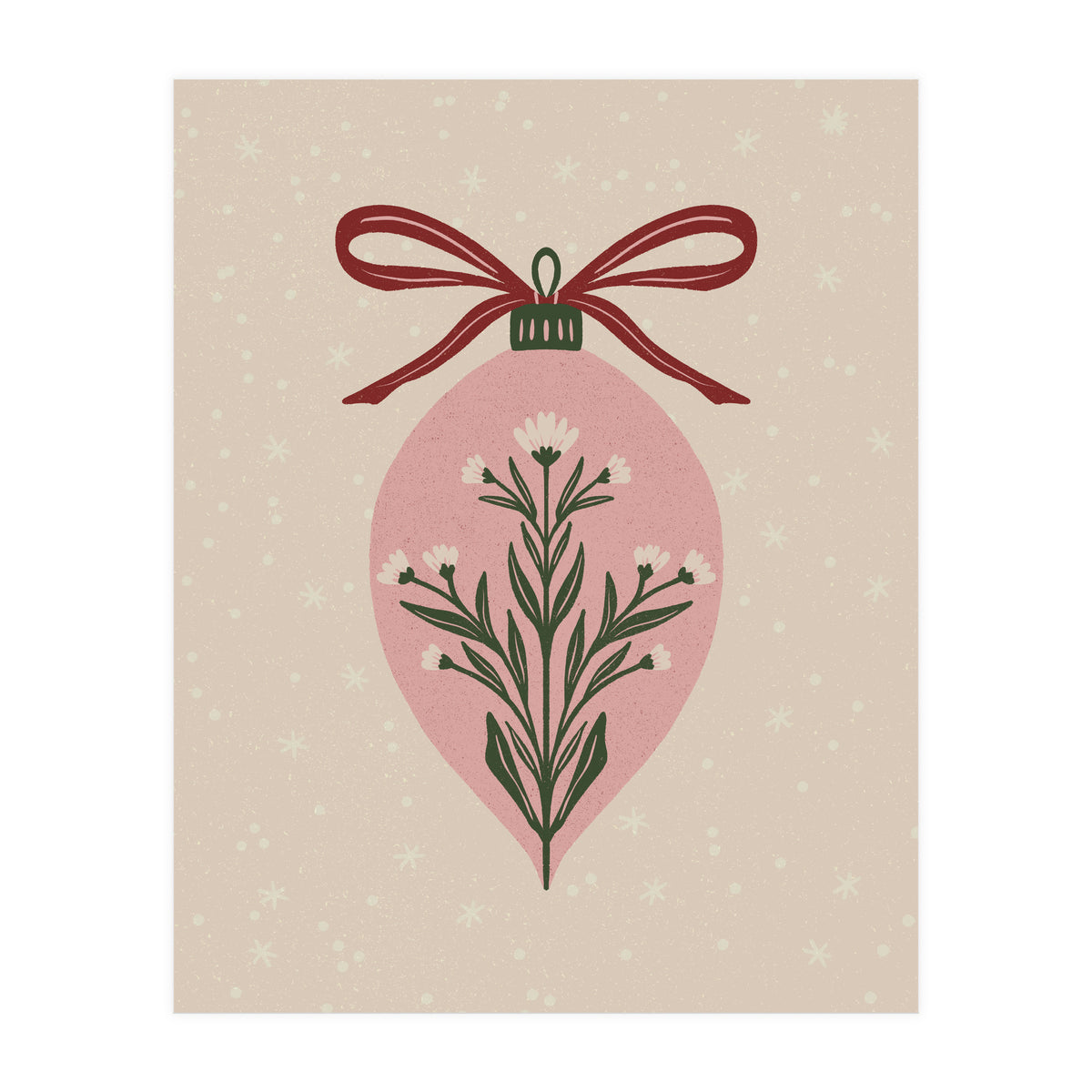 Christmas Floral Globe (Print Only)