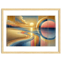 Sundown Serenity Scene In Art Deco
