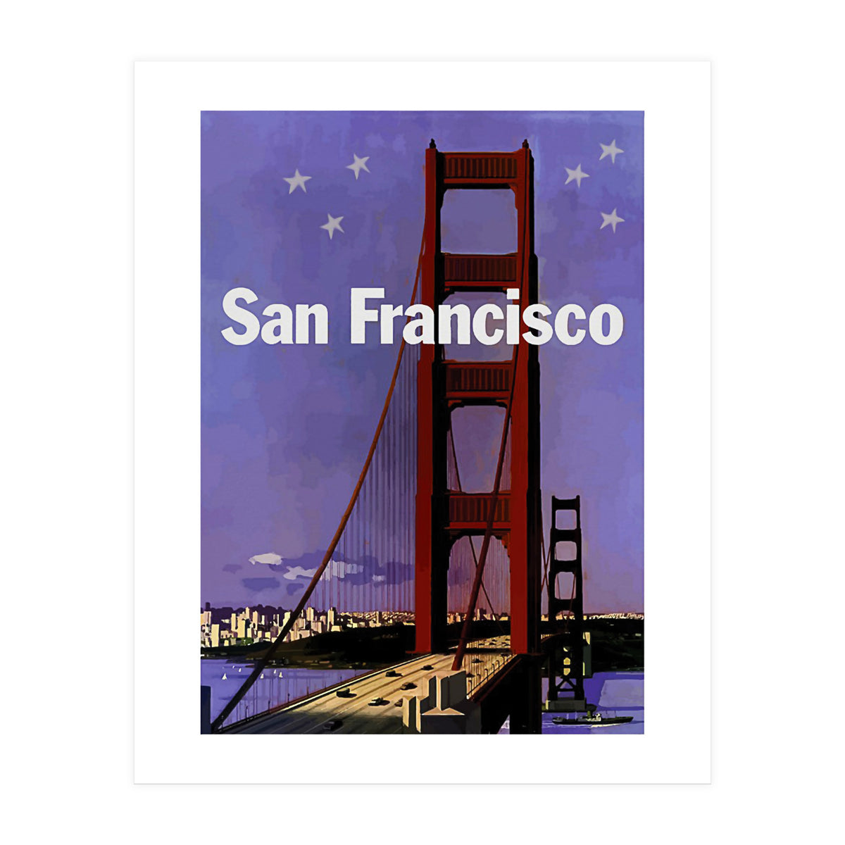 Gold Gate at Night, San Francisco (Print Only)