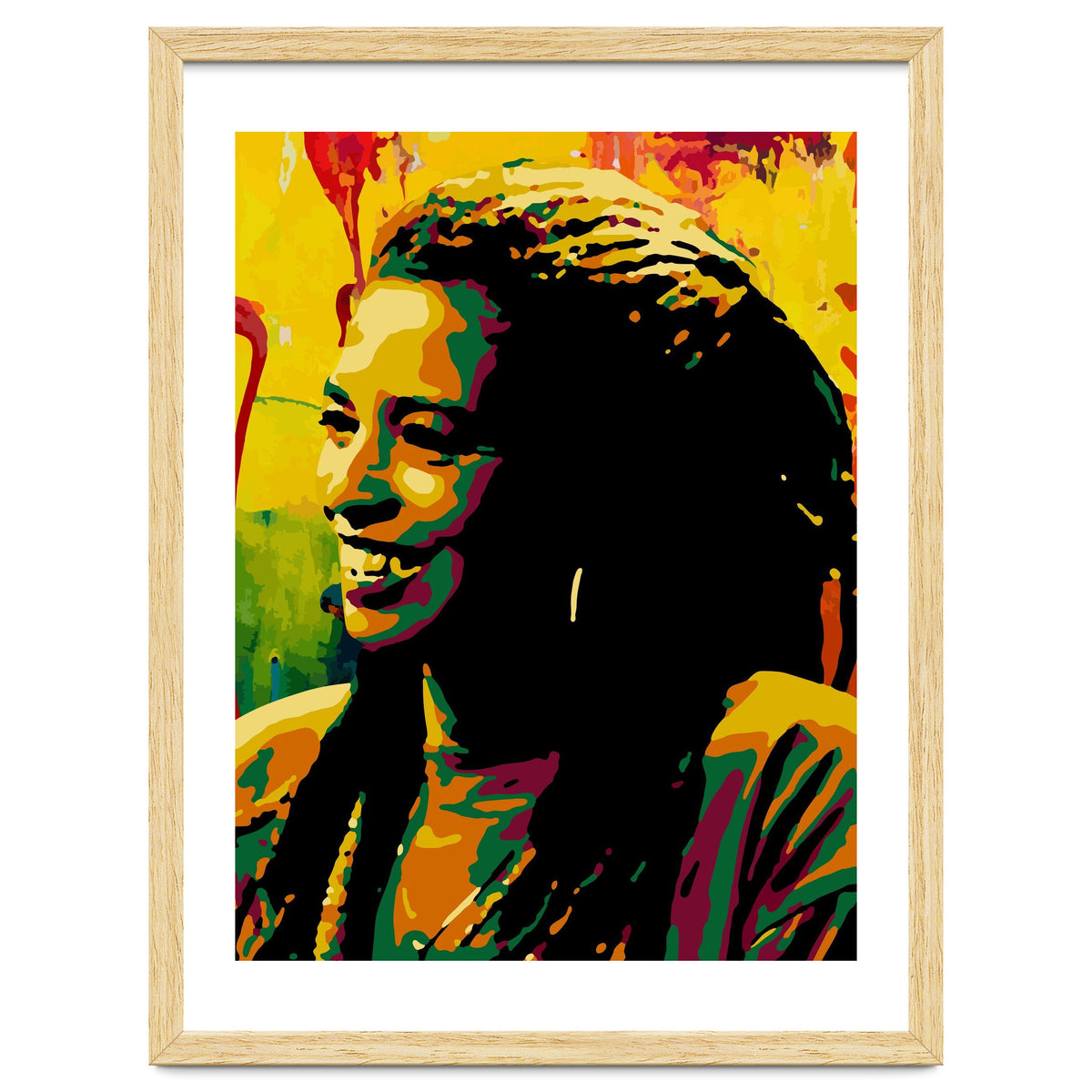 Angela Davis Colorful abstract Art