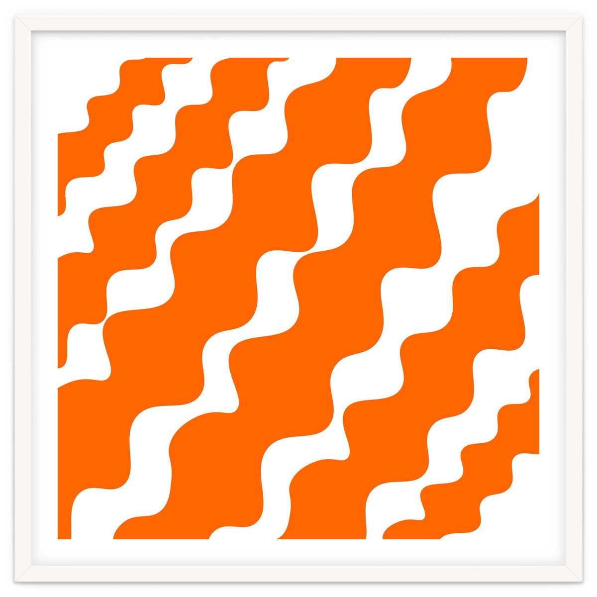 Slanting Orange Wavy Pattern