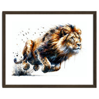 Dynamic Lion In Motion