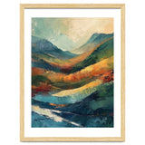 Textured Impasto Mountain Valley Landscape thumbnail