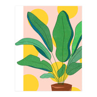 Pastel Plants Love, Botanical Nature Illustration, Gardening Blush Growth, Positive Vibes Mindset Hope (Print Only)