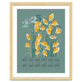calendar 2025  linocut meadow green thumbnail