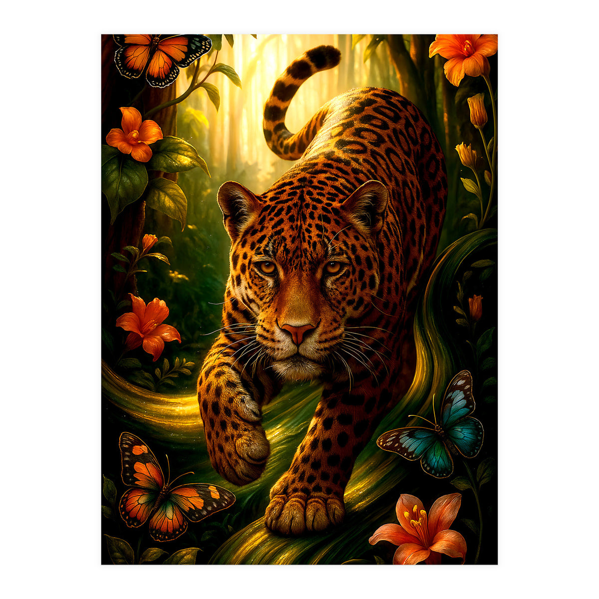 Leopard in Retro Contemporary Aesthetics (Print Only)
