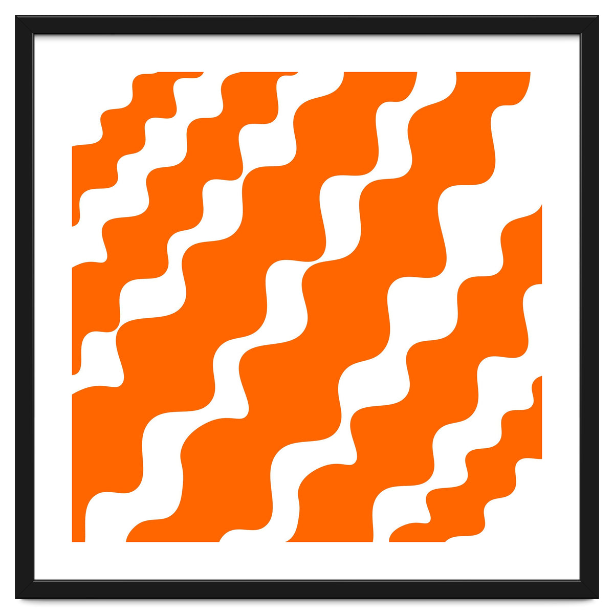 Slanting Orange Wavy Pattern