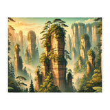 Vintage China, Zhangjiajie Stone Pillars Poster (Print Only) thumbnail