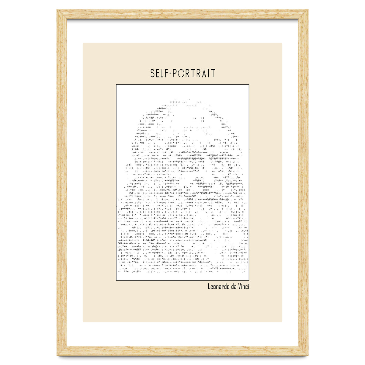 Self Portrait – Leonardo Da Vinci (ascii Art)