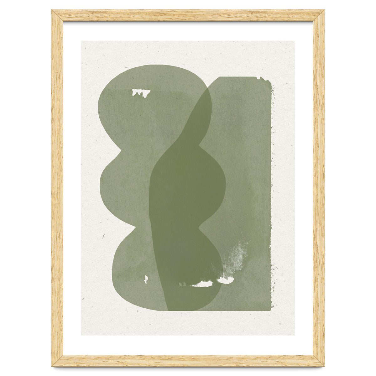 GREEN WATERCOLOR SHAPES NO.1