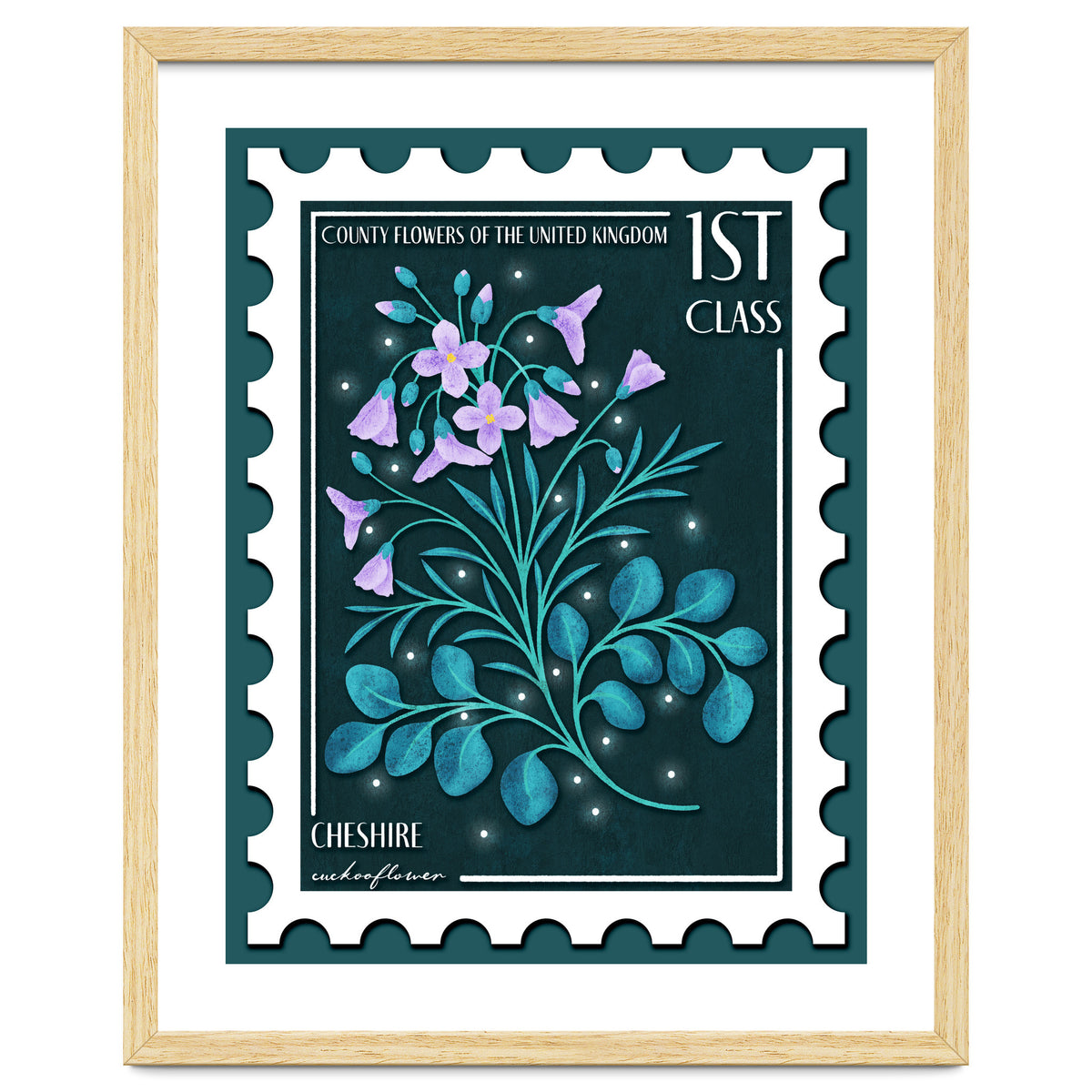 The Cheshire Cuckooflower Postage Stamp