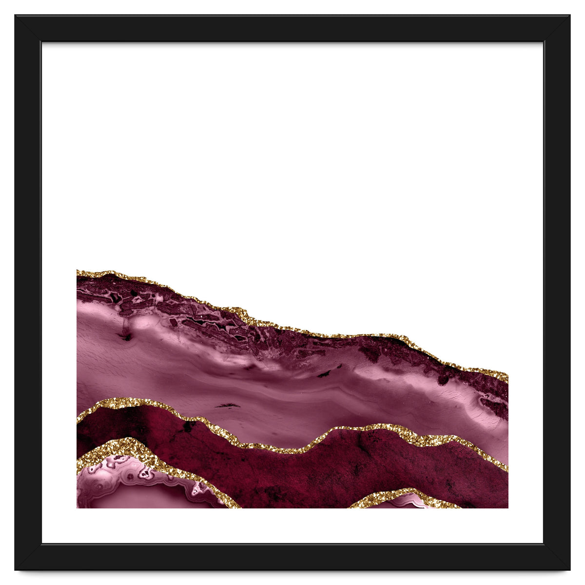 Burgundy & Gold Agate Texture 24