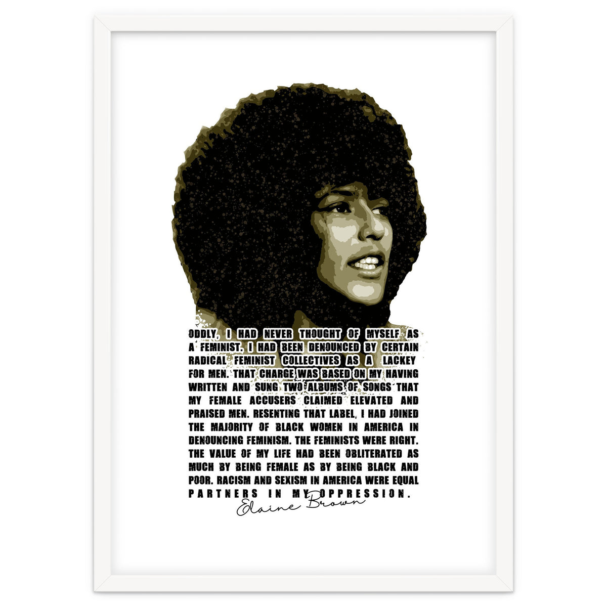 Elaine Brown American Prison Activist Legend in Vintage Quotes