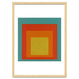 JOSEF ALBERS - HOMAGE TO THE SQUARE GREEN RED YELLOW ORANGE thumbnail