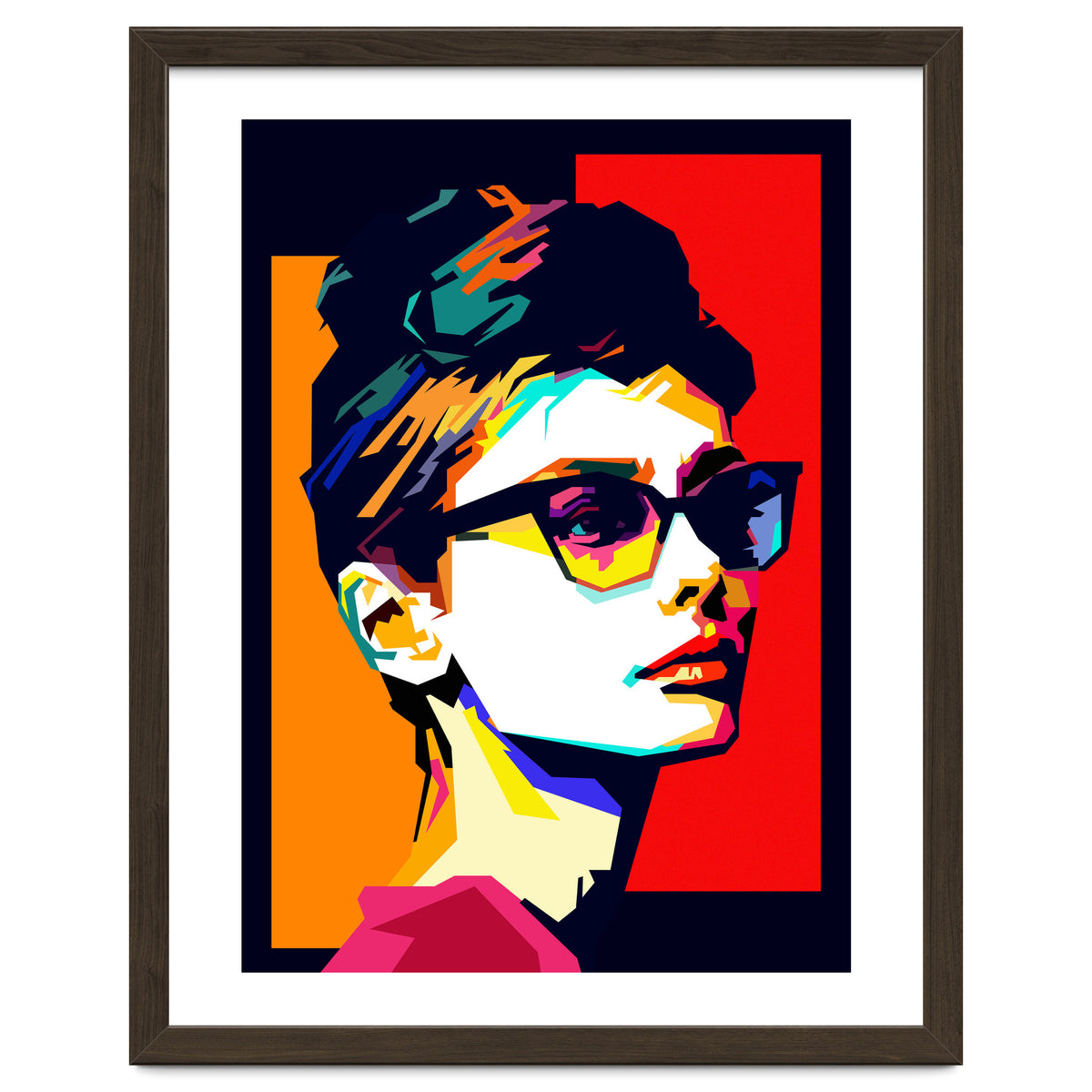 Audrey Hepburn Hollywood Star Pop Art WPAP