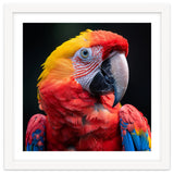 Scarlet Macaw Parrot Headshot Vibrant Colors thumbnail