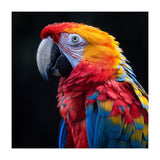 Scarlet Macaw Parrot Vibrant Plumage Close Up (Print Only) thumbnail