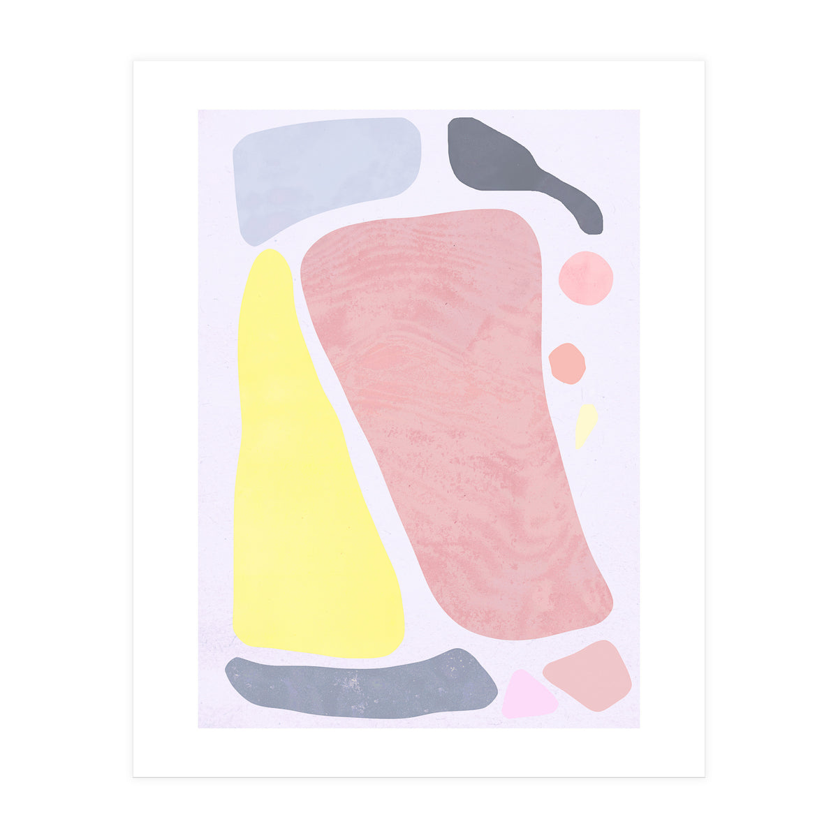 Organic Rustic Abstract Shapes Pastel II (Print Only)