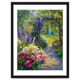 Serene Summer Garden Path Oil Painting thumbnail