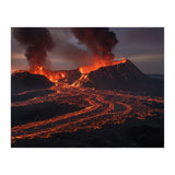 Volcanic Fury: Erupting Mountain Landscape (Print Only) thumbnail