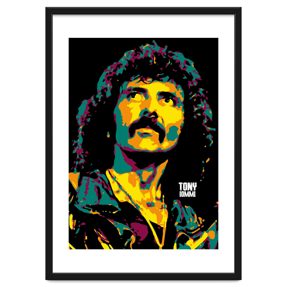 Tony Iommi Portrait Pop Art