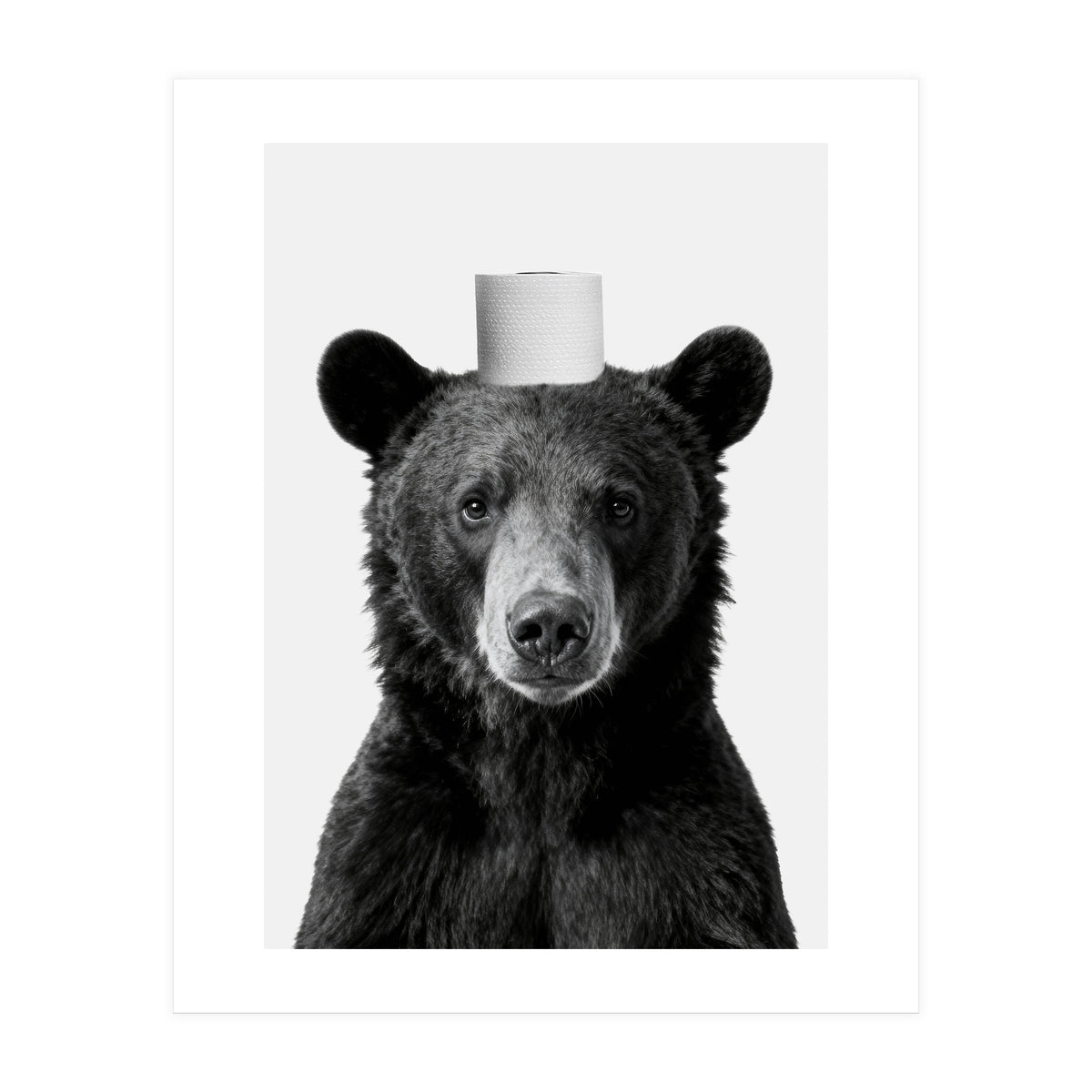 Bear, Toilet Paper Crown, Nursery Animal Art for Children (Print Only)