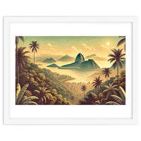 Vintage Brazil, Rio De Janeiro Tropics Poster