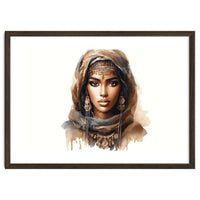 Desert Muse Watercolor Portrait