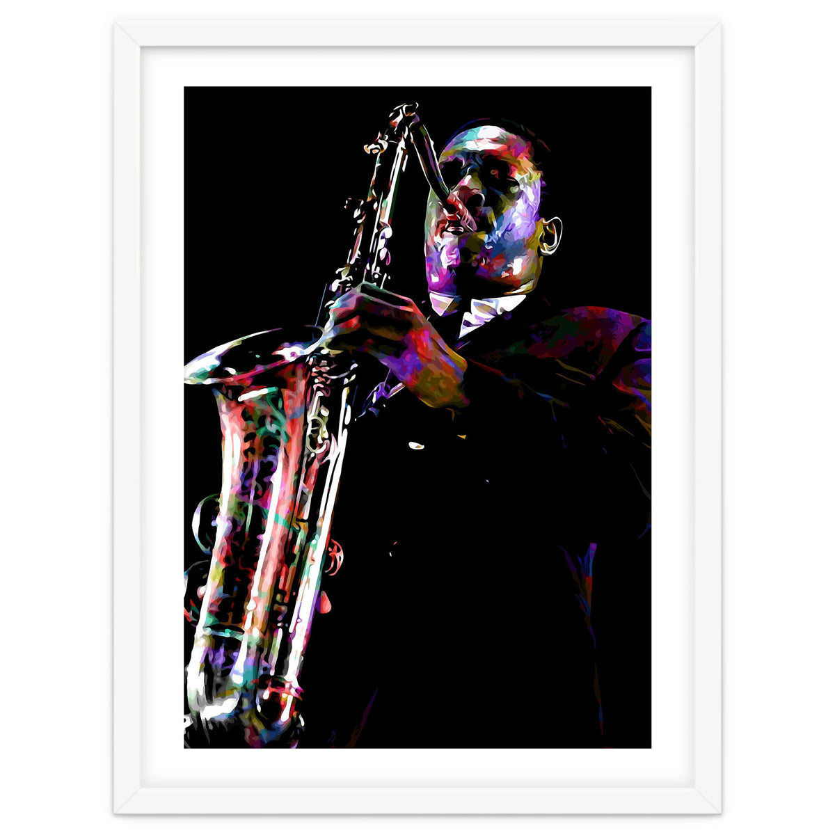 John Coltrane American Jazz Saxophonist Colorful