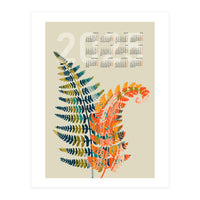 Calendar 2025 colorful fern leaves (Print Only)