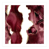 Burgundy & Gold Glitter Agate Texture 05  (Print Only) thumbnail