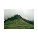 Green mountain covered in clouds - Iceland (Print Only) thumbnail
