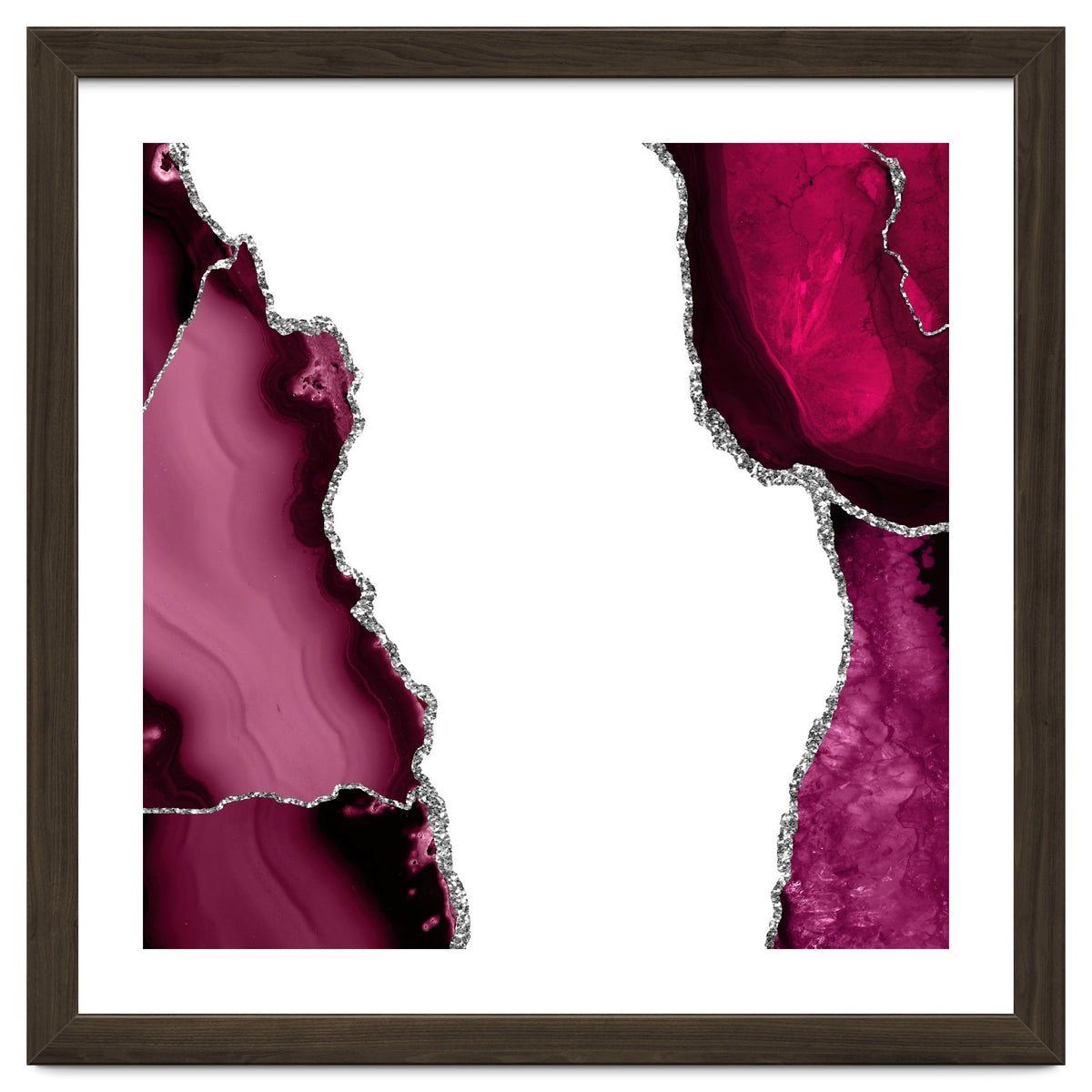 Burgundy & Silver Agate Texture 07