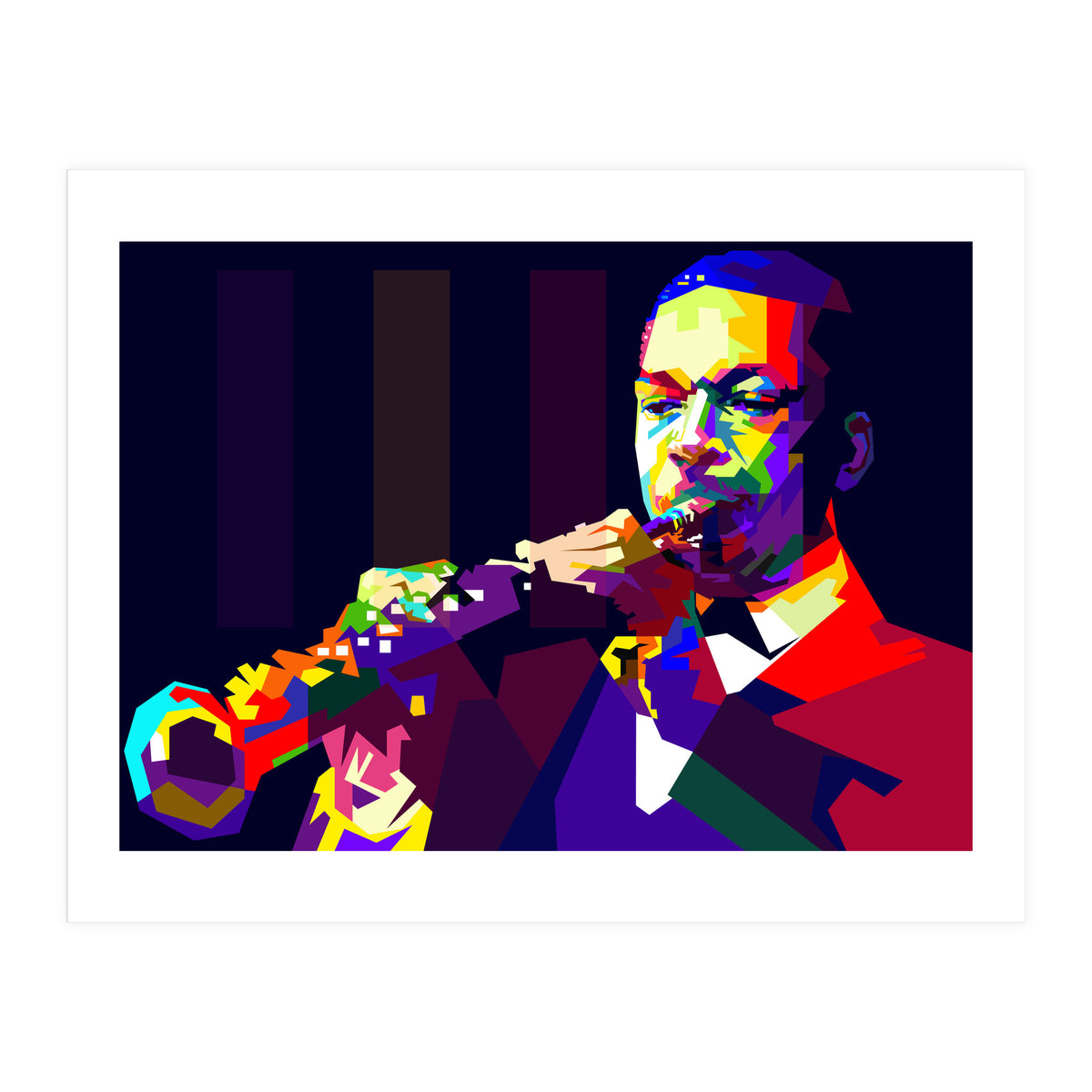 John Coltrane Jazz Musician Pop Art WPAP (Print Only)