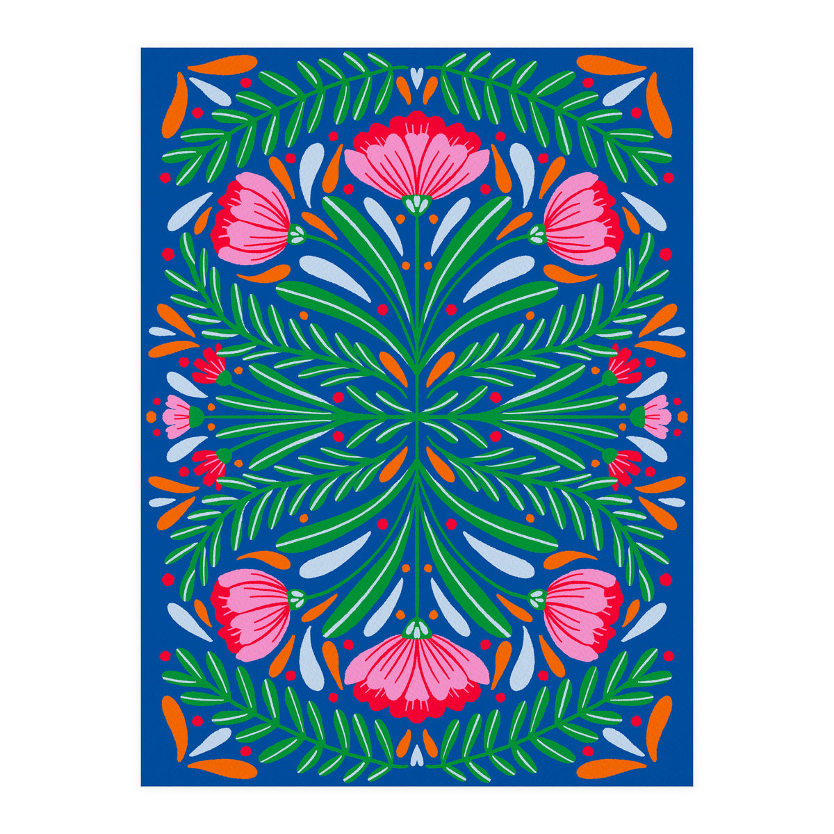 Bold Symmetrical Flowers (Print Only)