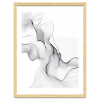 Abstract Black And White Flowing Lines