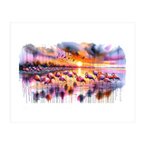 Flamingo Sunset On The Coast (Print Only) thumbnail