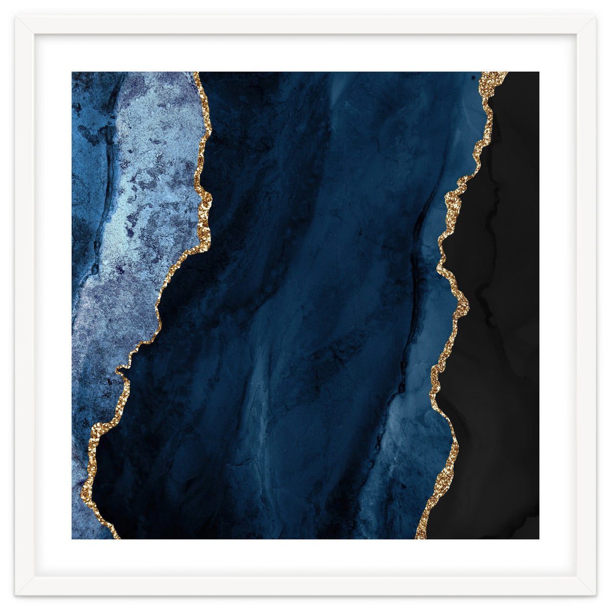 Navy & Gold Agate Texture 01