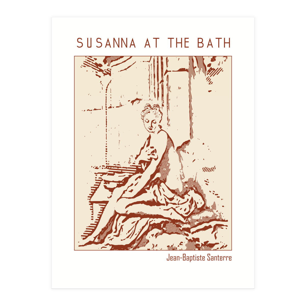 Susanna At The Bath – Jean Baptiste Santerre (Print Only)
