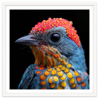 Close Up Of Colorful Bird With Water Droplets