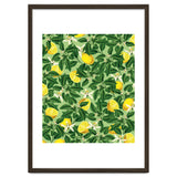 Lemonade Garden, Green Fresh Lemon Botanical Illustration, Vibrant Summer Tropical Fruit Nature thumbnail