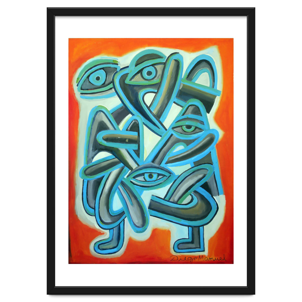 Graffiti Con Ojos Y Lenguas