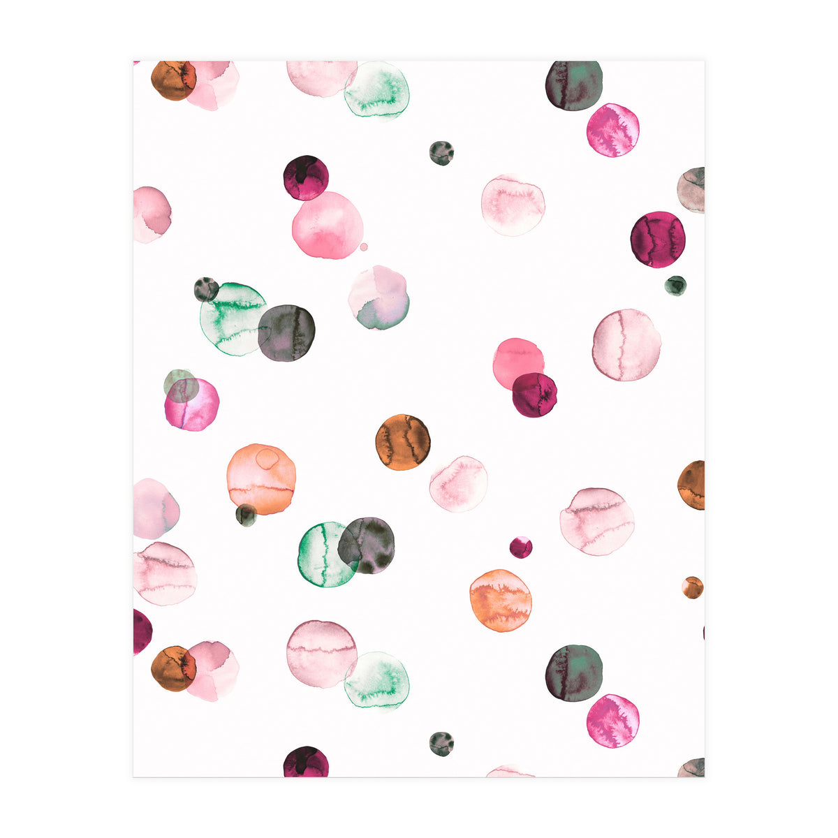Polka Dots Watercolor Minimal Pink (Print Only)