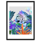 Holographic Leopard, Tropical Jungle Eclectic Nature, Colorful Botanical Wildlife, Boho Contemporary Animals, Tiger Cheetah Cat Maximalism thumbnail