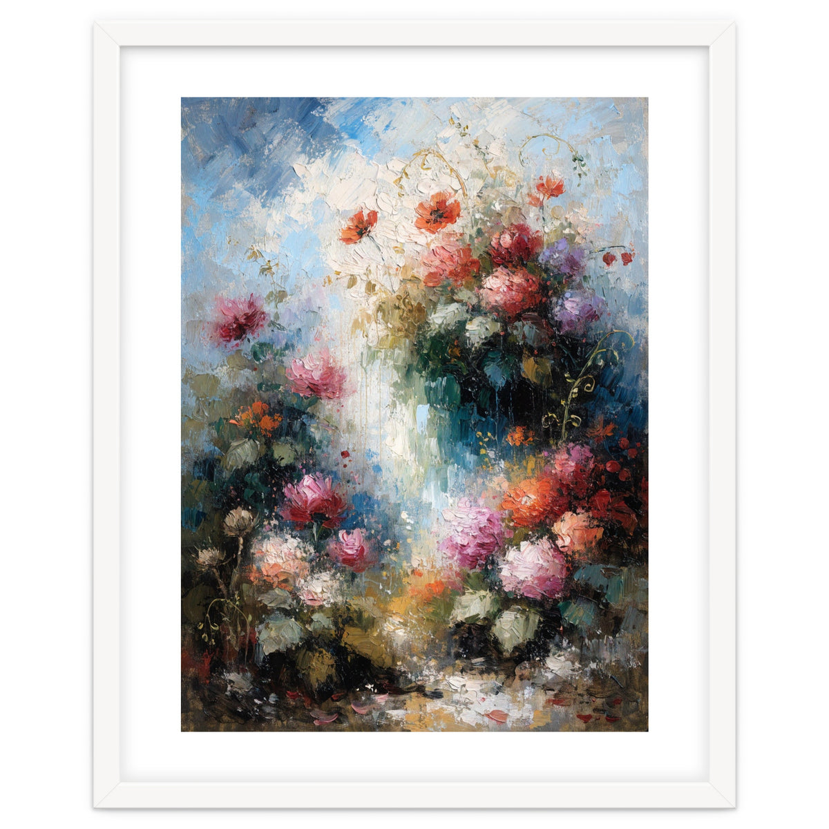 Ethereal Summer Garden Oil Painting