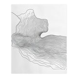 Abstract Black And White Organic Flowing Lines Pattern (Print Only) thumbnail