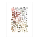 Watercolor Geometric Square Shapes Red (Print Only) thumbnail