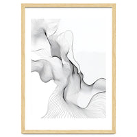 Abstract Black And White Flowing Lines